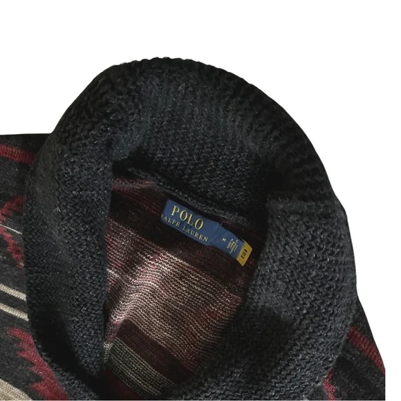 Polo by Ralph Lauren Shawl Collar Cardigan Native Navajo Print - Picture 2 of 9